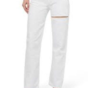 NWT Agolde Lana Slice Straight Leg Jeans - White Size 24